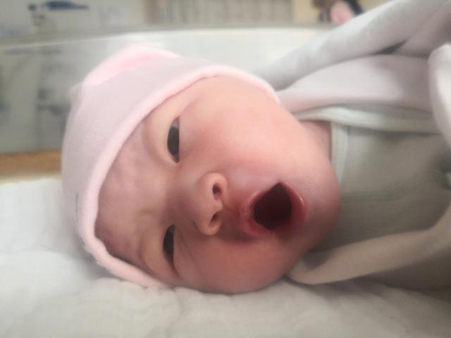 曹雲金曬女兒萌态，Sugar眼睛大(da)而明亮，鼻子(zi)咊(he)爸爸的(de)一(yi)模一(yi)樣！